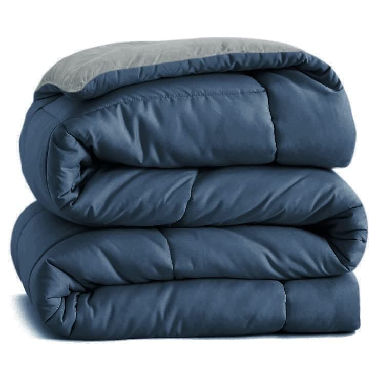 VAS COLLECTIONS Plastic 210 Tc SolidPlain Reversible Ac ComforterBlanket for WinterQuiltDuvets for King Size Double Bed 220 GSM for HomeHotelHospital Uses 230X250 Cm Teal Silver