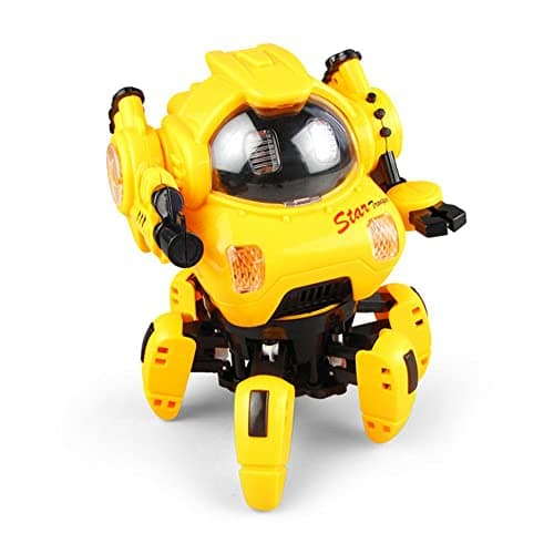 Magicwand 6 Legged Dancing & Walking Star Trooper Rotating Robot for Kids with Light & Sound【Colors as Per Stock】【Pack of 1】