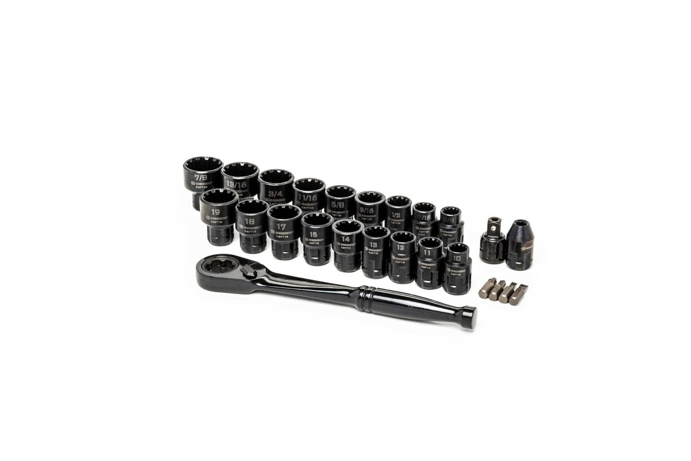 Crescent 25 Piece 38 Drive PassThru X6 Standard Spline Mechanics Tool Set CX6PT25