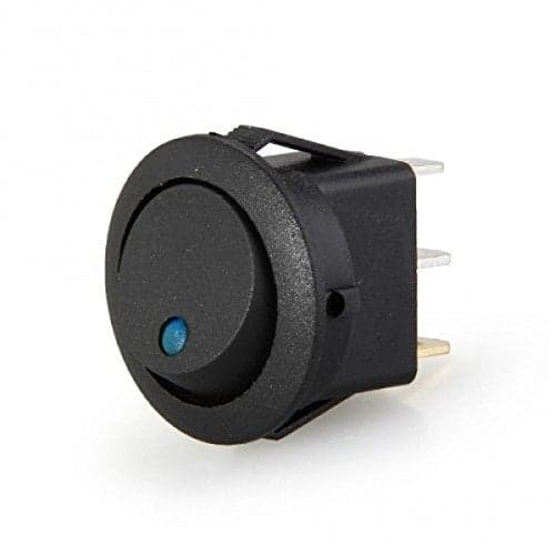 CentioT - Round Rocker 12V 16A ON-Off SPST Switch for Auto/Car/Boat - with Indicator (Blue Dot)