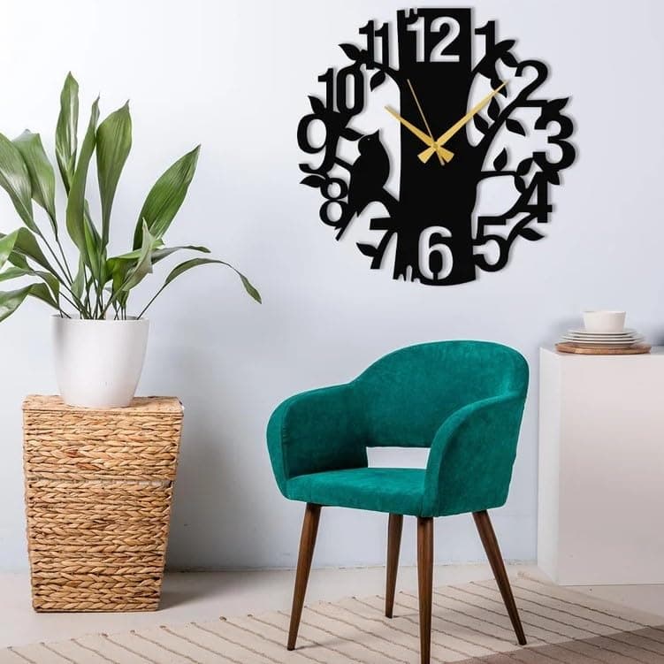 Reyox Metal Wall Clock Large Metal Wall Clock for Living Room Bedroom Kitchen Latin Numeral Wall Clock Antique Metal Wall Clock Big Size Modern Decorative Wall Watch Style 24