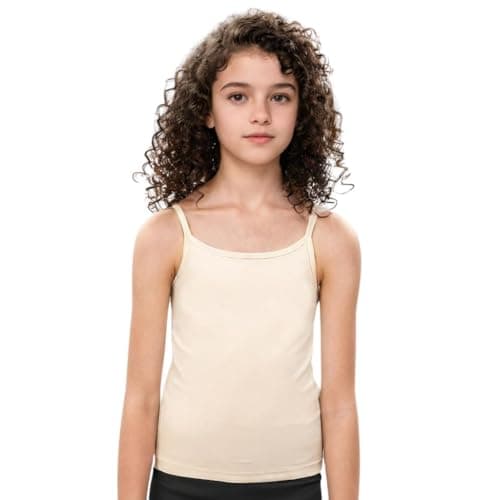 ADIRA | Camisole for Teens | Teenagers Cami with Light Flat Padding | Slip for Girls | Prevents Show of Nipple Buds | Stretchy Cotton for Daily Use At School | Pack of 1 | Skin | XL