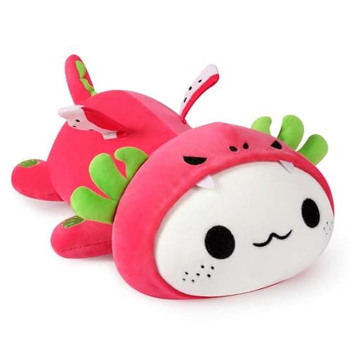 Onsoyours Cute Axolotl Dragon Fruit Plush Soft Stuffed Animals Axolotl Pitaya Plush Pillow Kawaii Plushie Toy for Kids Axolotl Dragonfruit B 13