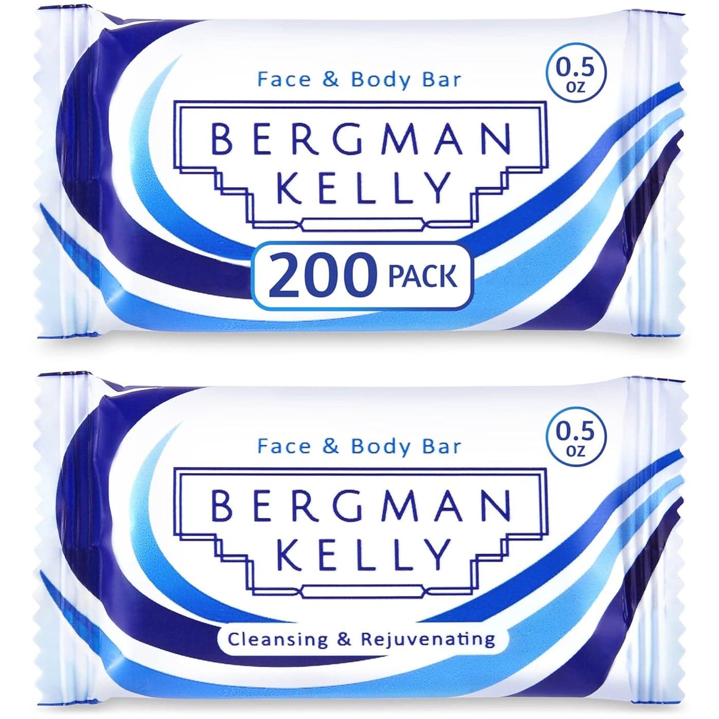 BERGMAN KELLY Hotel Soap Bars White Tea 05 oz 200 PK Travel Size Luxury Bulk Amenities Bar Soap Mini Individually Wrapped Rectangular Soap Small Toiletries for Airbnb Motel Guest Bath