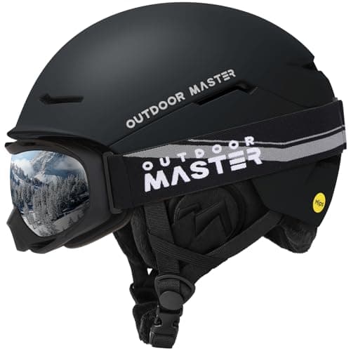OutdoorMaster Ski Helmet Set - ELK MIPS Helmet with OTG Goggles - Men, Women & Youth