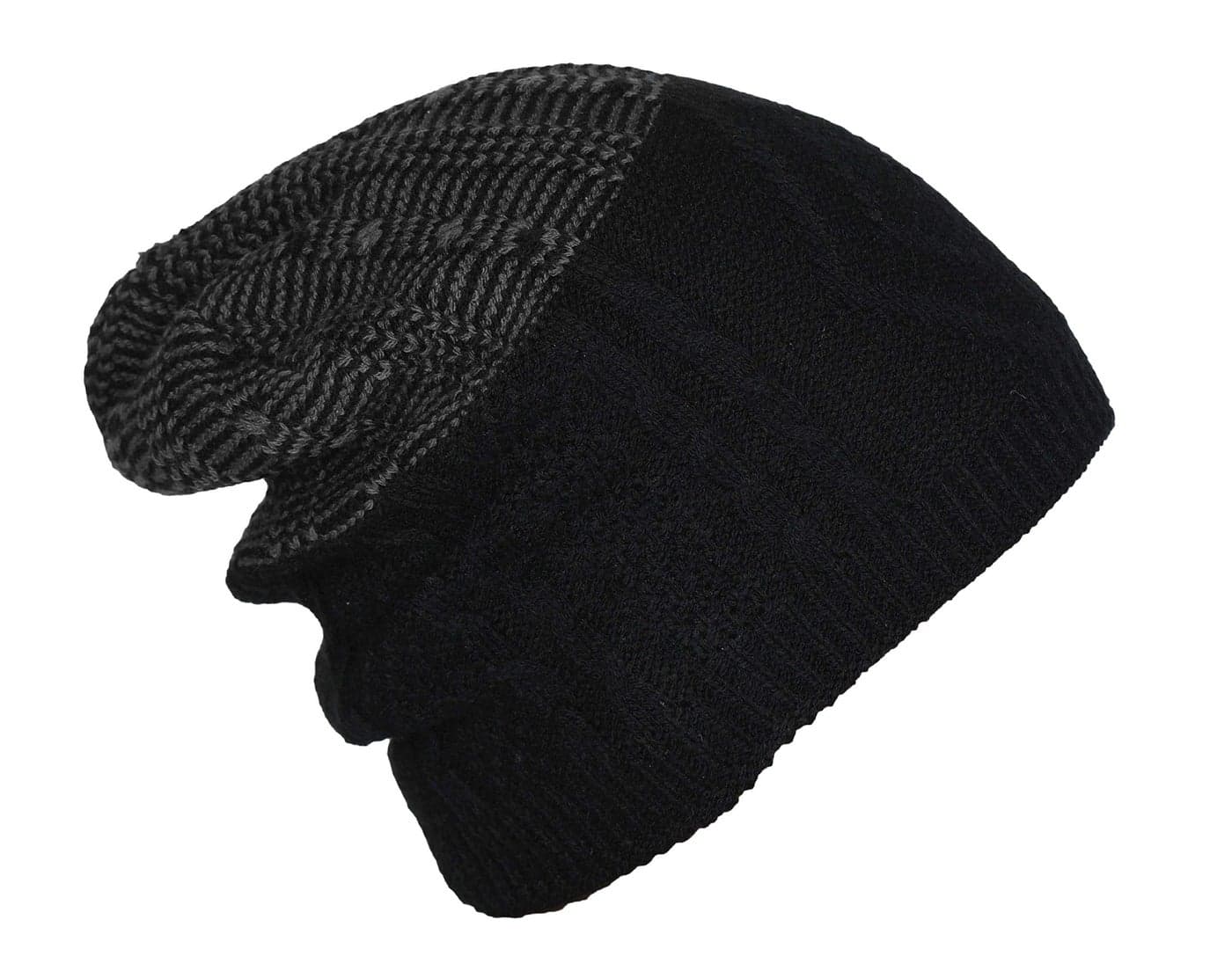 FabSeasons Unisex Acrylic Woolen Winter Skull Cap Black
