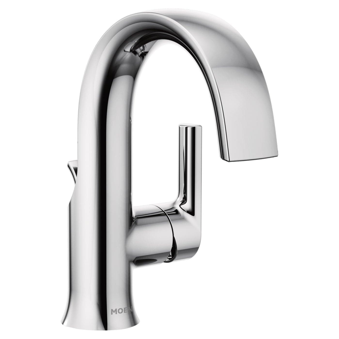 Moen Doux Chrome Collection OneHandle High Arc Laminar Stream Bathroom Faucet Modern Bathroom Sink Faucet S6910