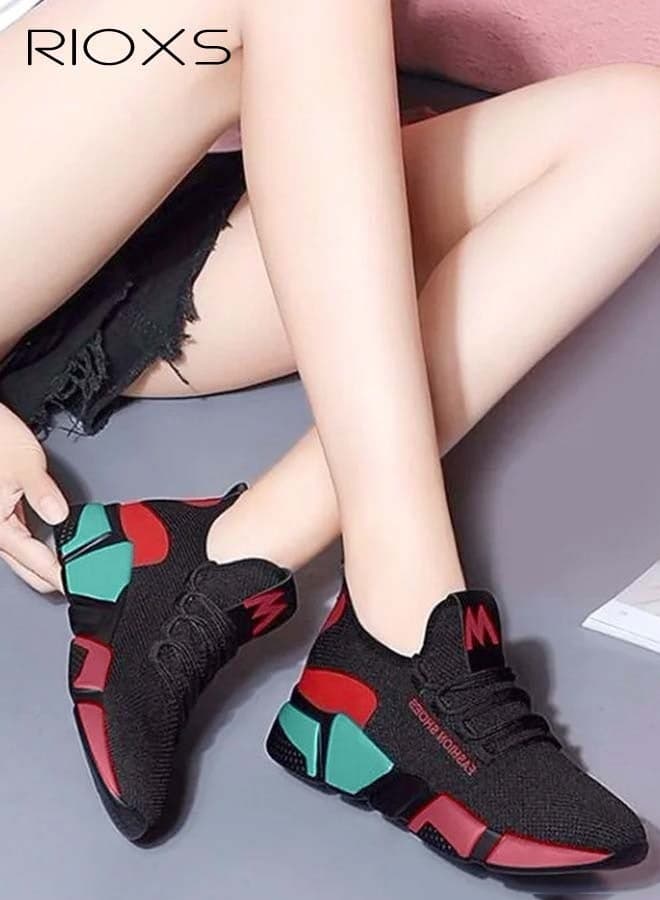 Women's Sports Shoes, Breathable Mesh Athlesiure Trainers, Classic Platform Sneakers for Women, Anti-slip Soft Rubber Sole Trainers, Low Top Sneaker for Woemen, Miss Womens Casual Athletic Shoes, Ladies Tennis Shoes for Indoor Outdoor Activities, Women's Comfort Shoes for Running Walking Jogging, Fa