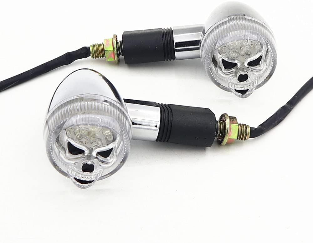 AKSYZ Skull Head Motorcycle Turn Signal Lights