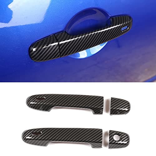 KELEIMAI Car Accessories Fit for Subaru BRZ Toyota 86 20122020 Out Side Door Handles Cover Trim Carbon Fiber Style ABS 4 PCS