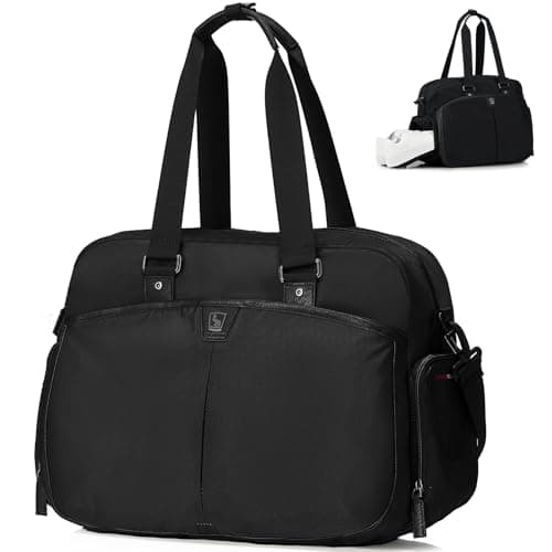 OIWAS Travel Duffle Bag Weekender Bag with Shoe Compartment Overnight Bags for Women Men Duffle Bag Women Water Resistant Hospital Bag Gym Bag for Trip Business Trips Sport