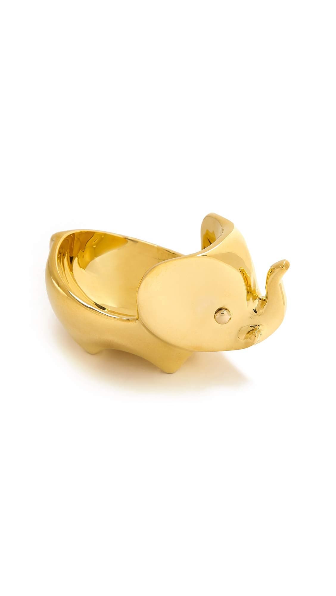 Jonathan Adler Brass Elephant Ring Bowl One Size