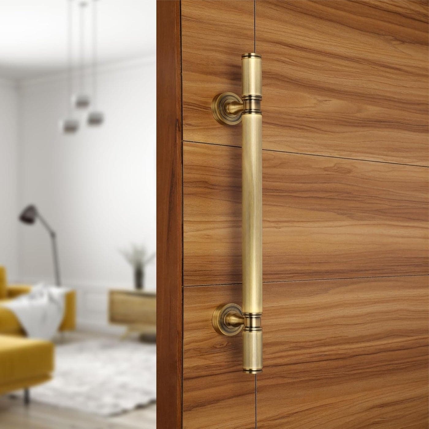 LAPO 18 Inch Full Brass Main Door Handle Door Handles for Main Door Pull Handles for All The Doors of House Office HotelsPack of 1 Antique Finish 3 Years Warranty