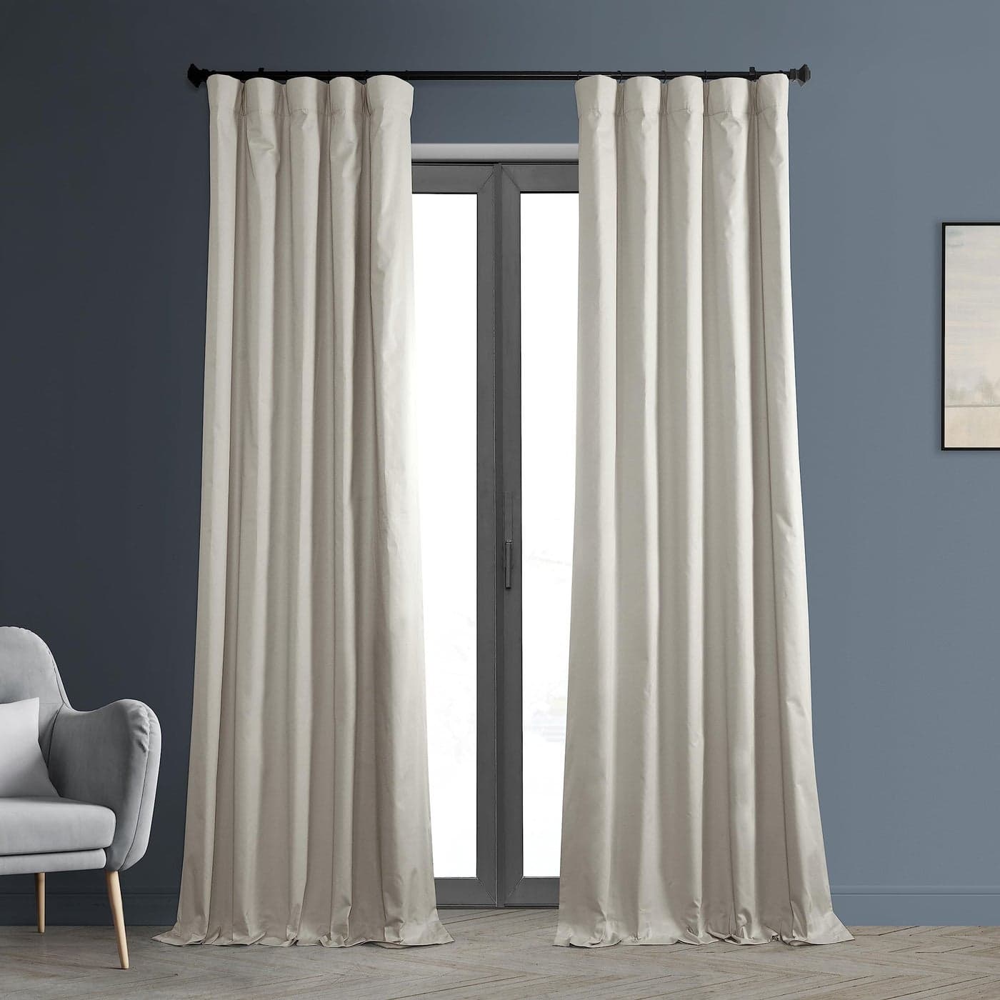 HPD Half Price Drapes Cotton True Blackout Curtains 120 inches long Solid Thermal Insulated Window Treatment Curtain 50 X 120 1 Panel PRCTBO02B120 Hazelwood Beige