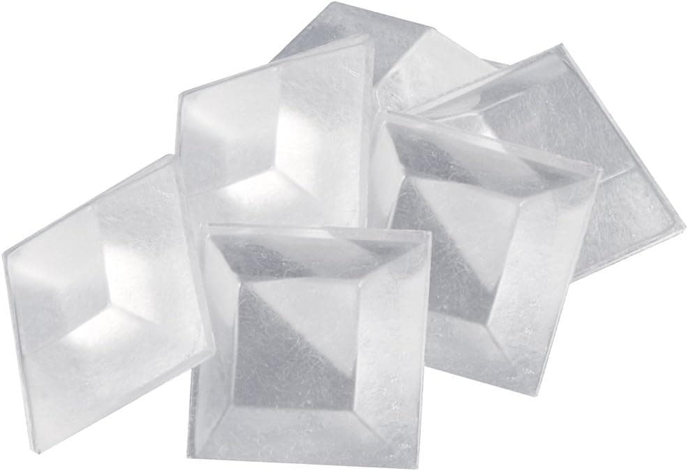 Softtouch 34 Square Self Stick Cabinet Bumper Pads to Dampen Sound and Protect Surfaces Clear 34 6 Pack