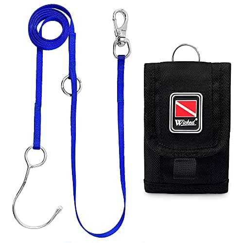 WICKED Scuba 316 Stainless Steel Multipoint Reef Hook 4-6 Ft. Length - Ocean Blue