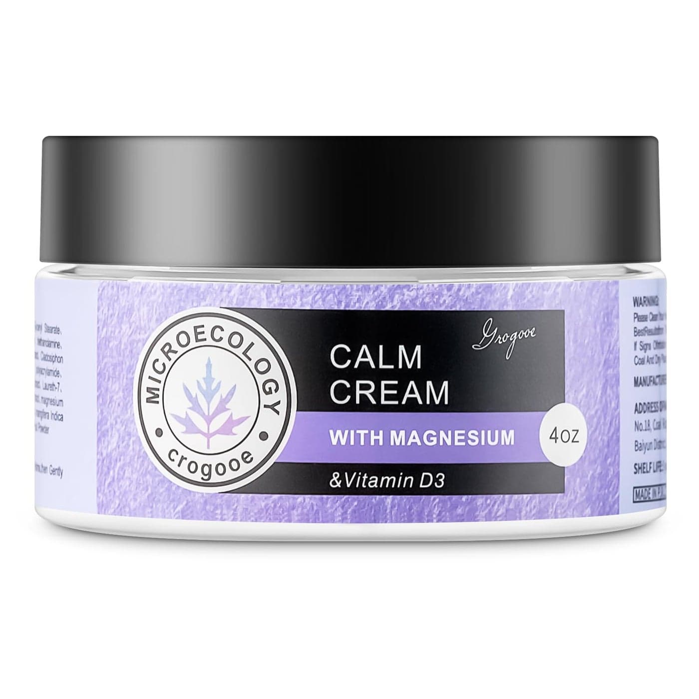Crogooe Magnesium Body Cream Moisturizing Lotion Nighttime Magnesium Cream Hydrating Dry Skin on BodyLavender 4 OZ