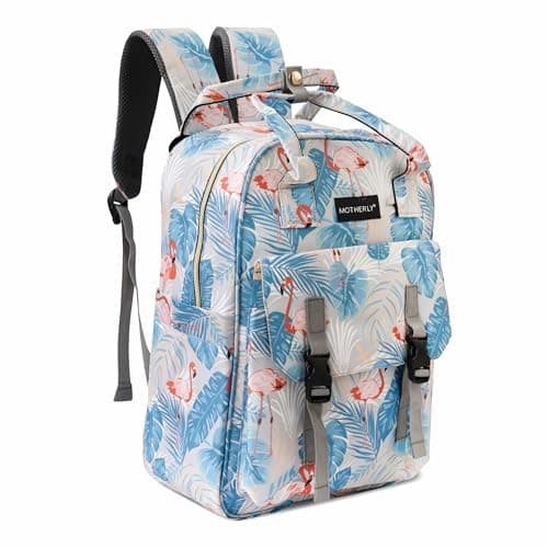 Motherly Printed Diaper Bag for Mothers for Travel, Maternity Bag for Newborn Baby, Mothers Travelling Bag, Multiple Pocket Water Resistant Baby Bag, Hospital Bag for mom(Flamingo)