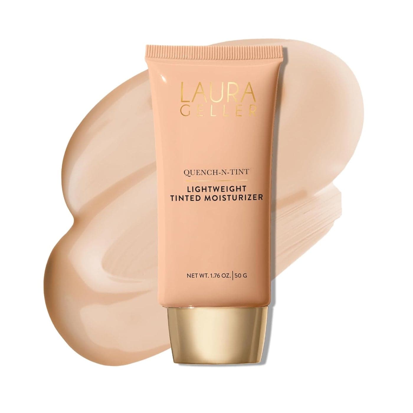 LAURA GELLER NEW YORK QuenchnTint Hydrating Foundation Light Sheer to Light Buildable Coverage Natural Glow Finish Lightweight Formula with Hyaluronic Acid