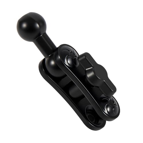 Cadbibe Aluminum 17mm/0.67" Ball Mount Extension Adapter, 360° Rotation Extension Rod for Car Phone Holder, Compatible with GPS Mount, 2.12 Inch Double Socket Arm with 1.69 Inch Ball Adapter, Black