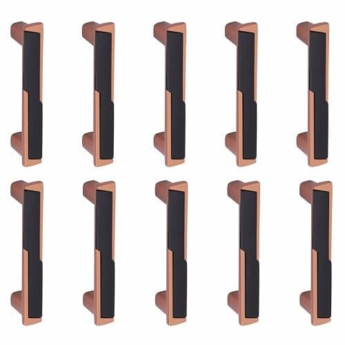 Atom 4.7" Cabinet Door Handle Set of 20 – Copper Black Finish | Designer Door Handles for Home, Office, Drawer & Wardrobe Cabinets