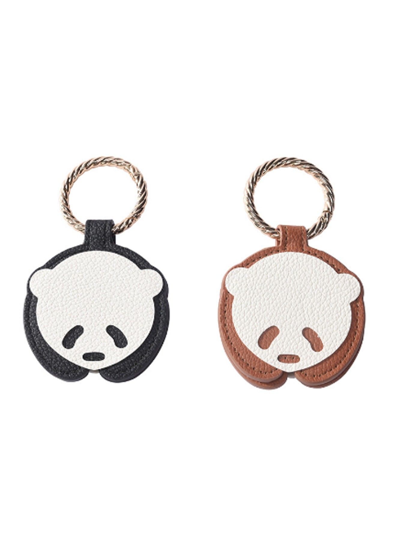 2 Pcs Panda Black Brown Travel Magnetic Hat Clips For Hat Bag Travel Outdoor Accessories, Pu Leather Multifunctional Fashion Sun Hat Clips Unisex
