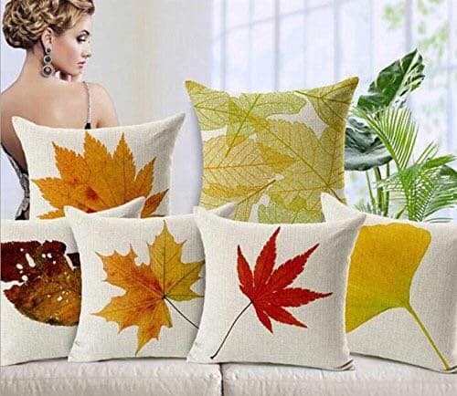 AEROHAVEN Abstract Decorative Hand Made Jute 180TC Throw Pillow/Cushion Covers Set of 5 - CC11 (Multicolour, 12 X 12 Inches)