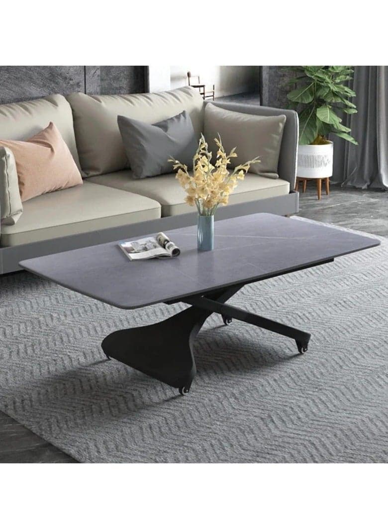 Italian Minimalist Multi-Functional Rock Slate Lifting Table Dual-Purpose Household Small Living Room Tea Table