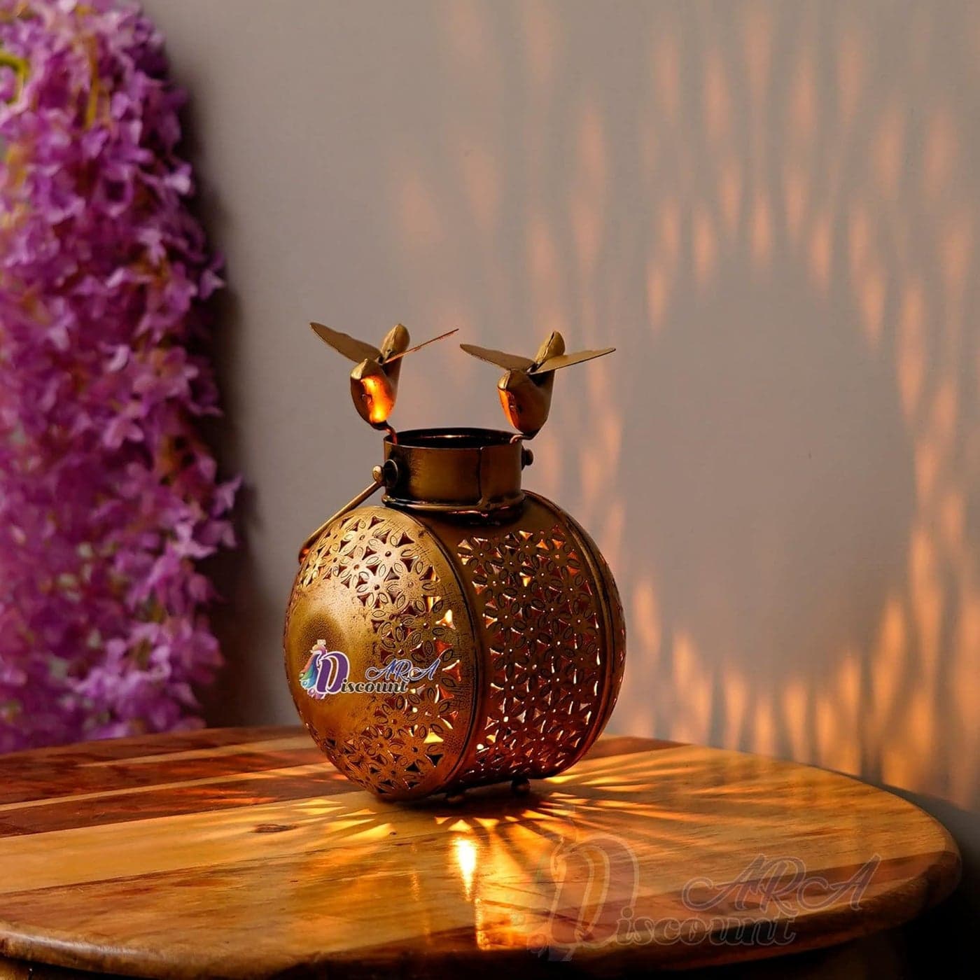 Discount ARA Tealight Candle Holder Antique Gold Finish Decorative ItemsHome Decor Items Diwali Decoration Items for Home Diwali Lighting for Home Decoration