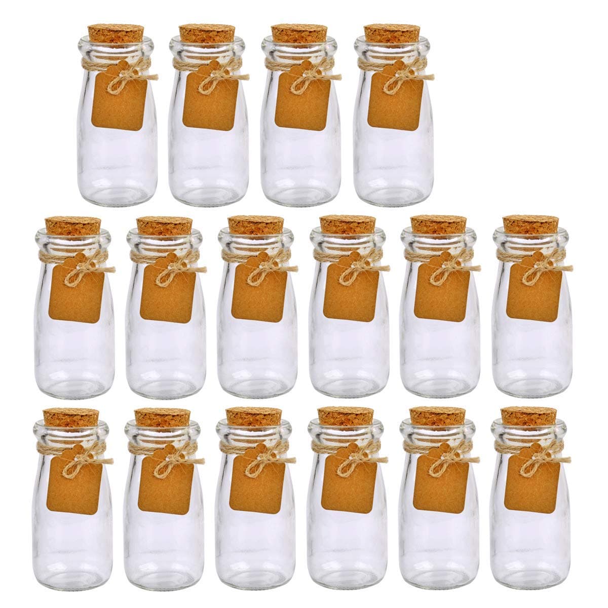 Brajttt 30Pcs Glass Favor Jar With Cork Lidsmultifunctionalgreat decoration100 ML34OZ