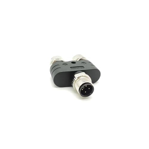 Elecbee M12 Y Connector 4 Pin Male to Female A Code Unshiled Adapter Waterproof Female to Male 4 Pin M12 Waterproof Connector (1)