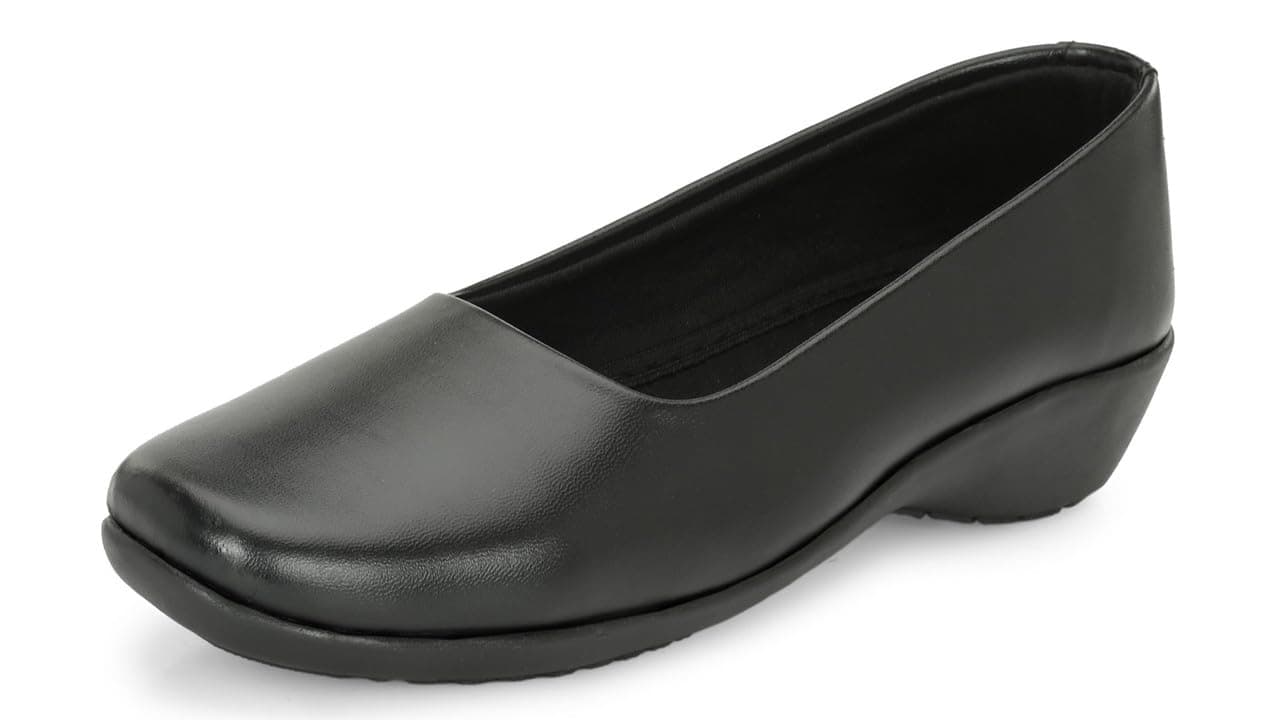 Karaddi Pumps for Women Formal Bellies Shoes for Office, Party Belly Black