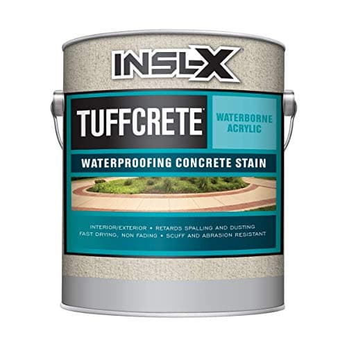 INSL-X CST231009A-01 TuffCrete Waterborne Acrylic Concrete Stain Paint, 1 Gallon, Light Gray, 128 Fl Oz (Pack of 1)