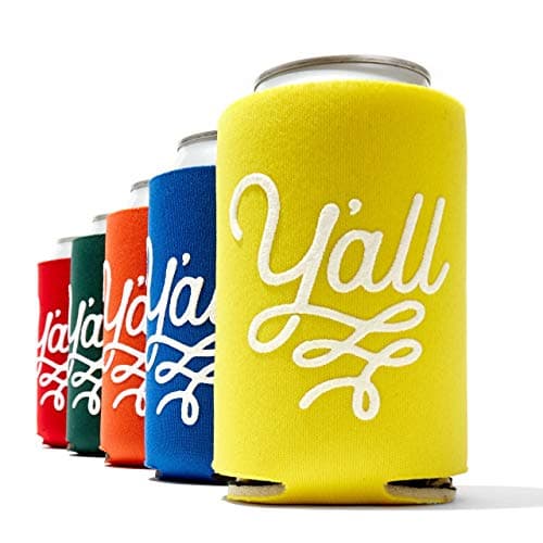 The Original Y'all Texas Party Beverage Insulator in Five Colors Can Sleeve Insulator Texas Gift