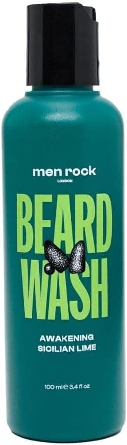 Men Rock Oak Moss Beard Wash 100ml Soothing Formula for Softening Moisturizing Beard Reduces Itch Dandruff Hydrates Skin