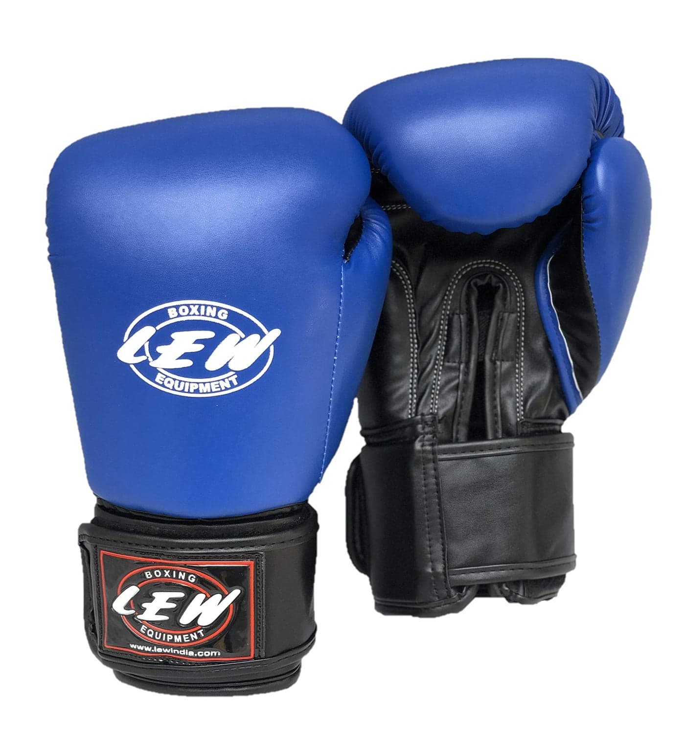 LEW Blue Boxing Gloves for Training/Muaythai/Punching Bag/Sparring with a Pair of Hand Wraps (Blue, 8 OZ)