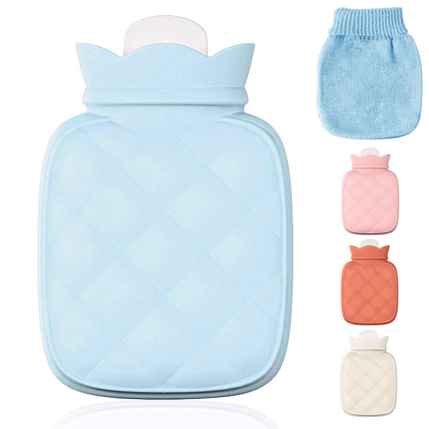 Redify Small Hot Water Bottle Bag for Hot Cold Compress with CoverMicrowave Heating Soft EnvironmentFriendly Silicone for Babies KidsMini Hot Wate Bottle for Travel and Pain ReliefHoliday Gifts