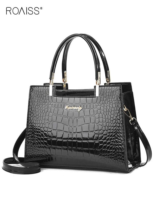 Women's Patent Leather Handbags Versatile High End Shoulder Bag Atmospheric Ladies Purse for Work Party Wedding Fashion Accessories Gift