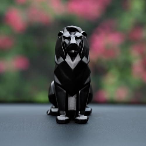 ANI DIVINE Resin Geometric Design Lion Showpiece for Home Decor Items for Living Room | Figurine Sculpture for Home Decoration| Ideal for Gifting -Black