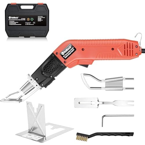 ROMECH 100W Air Cooled Fabric Cutter Rope Cutter, Pro Electric Hot Knife Heat Sealer with Adjustable Power, Cutting Tool Kit with Blades & Accessories (100W Air Cooled, RM-015)