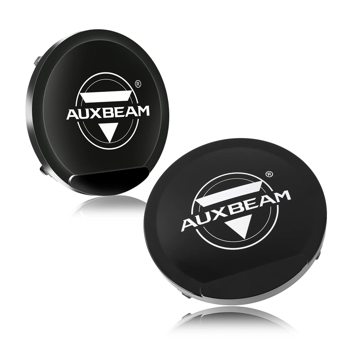 Auxbeam 7 Inch Black Protective Light Covers Round Offroad Light Shield Street Road Compliant 7 Diameter Lens Cap SnapOn Design 2 Packs