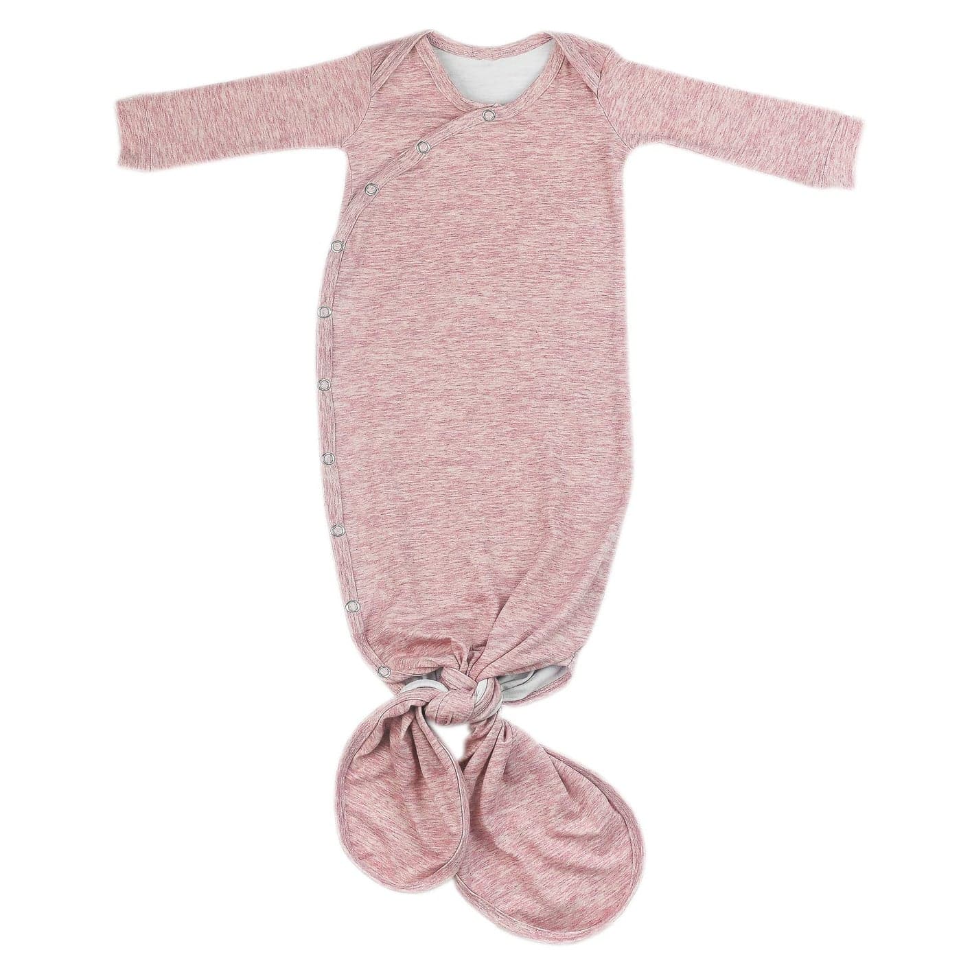 Copper Pearl Baby Gown Knotted Newborn Sleepers for Baby Boy and Girl Soft Stretchy Long Sleeve Infant Gowns with Bottom Tie and Hand Mittens Perfect Hospital Coming Home Outfit Maeve