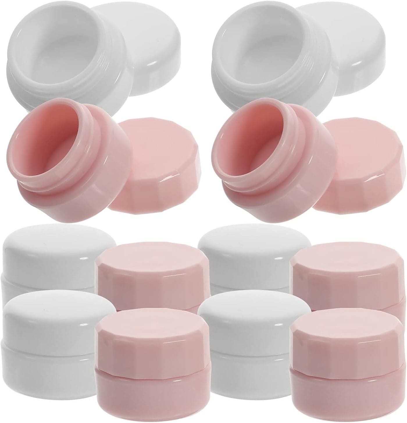 Beaupretty 12 Pieces Travel Containers Sets PP Cream Jars Small Plastic Refillable Box Cosmetic Empty Jar Portable Makeup Container with Lids, 3g