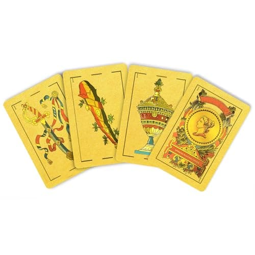 Spanish Playing Cards Original Spanish Cards Games Deck of Cards Briscas Cards Puerto Rico Mexican Playing Cards Gold x 1