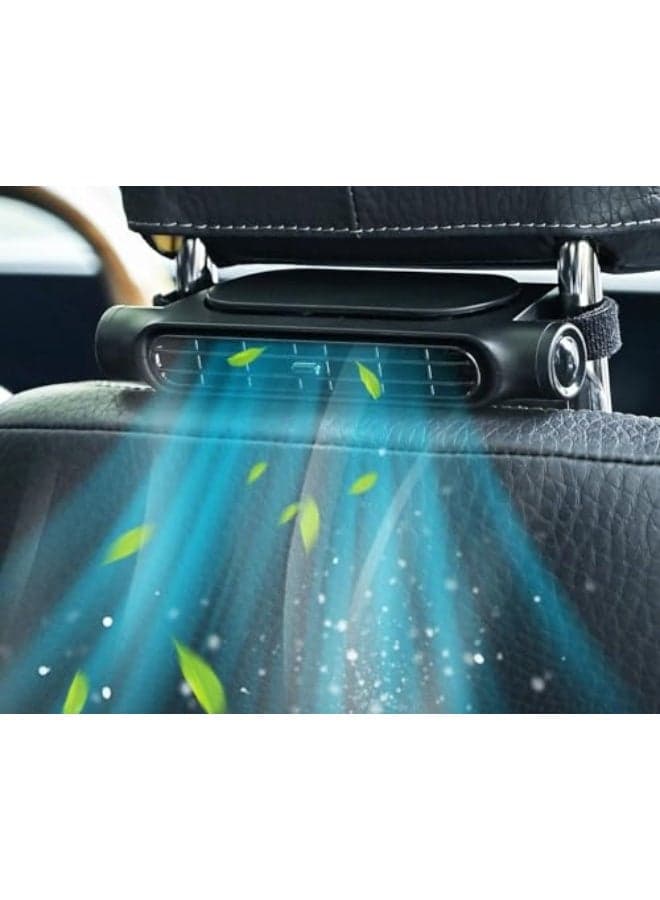 Sawanork 3-Speed USB Car Seat Cooling Fan for Front and Rear Car Seats, Air Conditioning Recirculation, Black