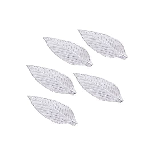 DHRUVS COLLECTION 5 Piece of 925 Silver Mango Leaf - Aam Ka Patta for Home Decor, Pooja, Gift Purpose & Donation