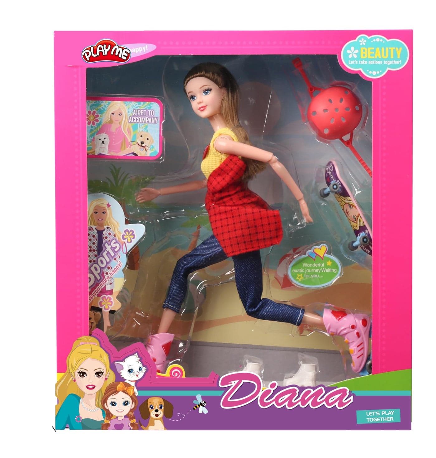 JOY JUNCTION Diana Series Set Beautiful Dazzling Toy (Doll with Accessories) Trendy Clothes and Accessories, Gifts for Kids Fashion Toy for Girls (Sports)