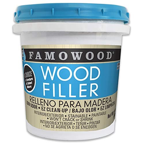 FamoWood 40022126 Latex Wood Filler - Pint, Natural, 24 oz.