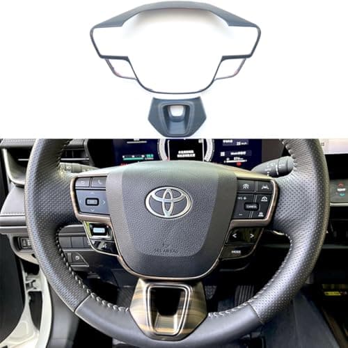 NEOLVZT New Interior Steering Wheel Overlay Decoration Trims for Toyota Camry 2025 2026 Crown 2023-2026 (Wood Grain)