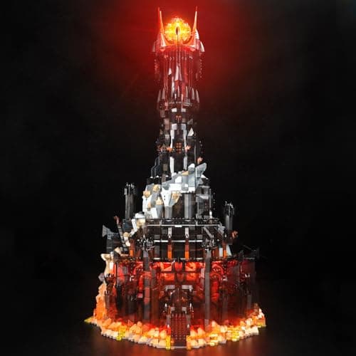 Hilighting Led Light Kit for Lego Barad dur Building Set Compatible with Lego 10333 Model Not Included
